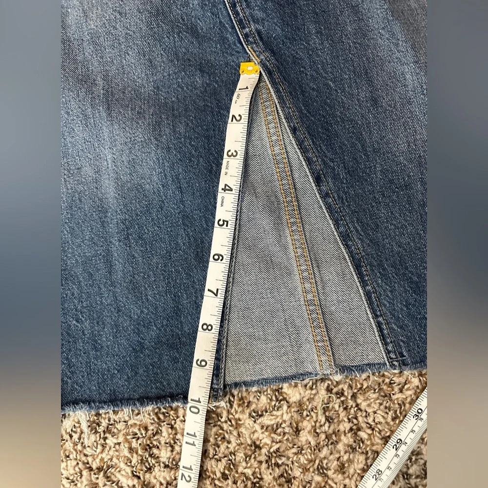 FREE PEOPLE Women’s Denim Cotton Skirt Front Slit - Size 6